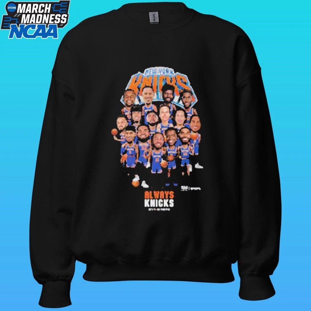 New York Knicks Nba Playoffs 26 Team Caricature Always Knicks Shirt