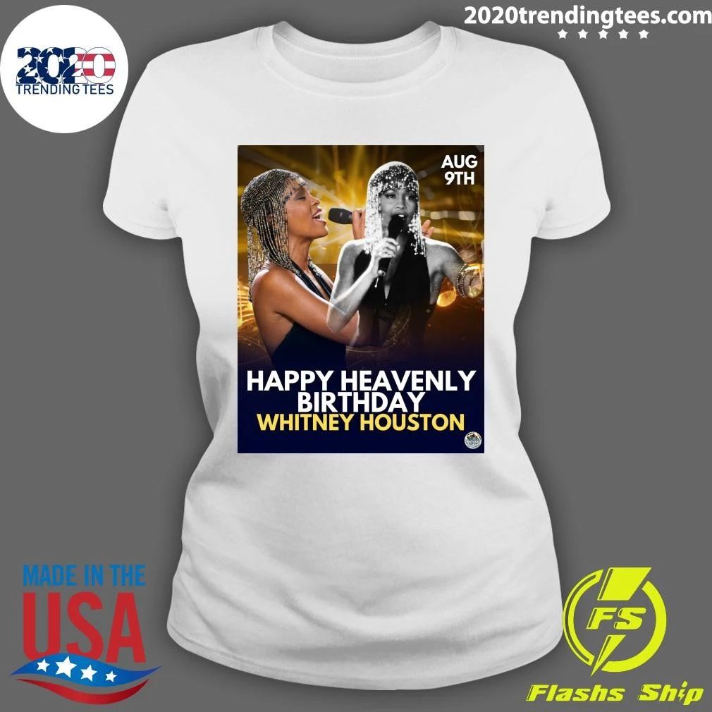 Happy Heavenly Birthday to The Voice Whitney Houston Shirt