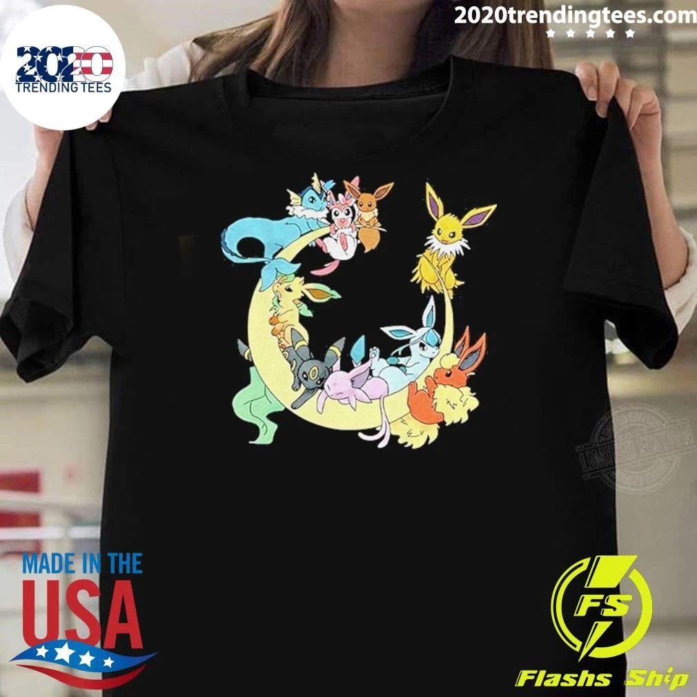 Eevee Evolutions Sylveon Umbreon Flareon Jolteon Vaporeon Shirt