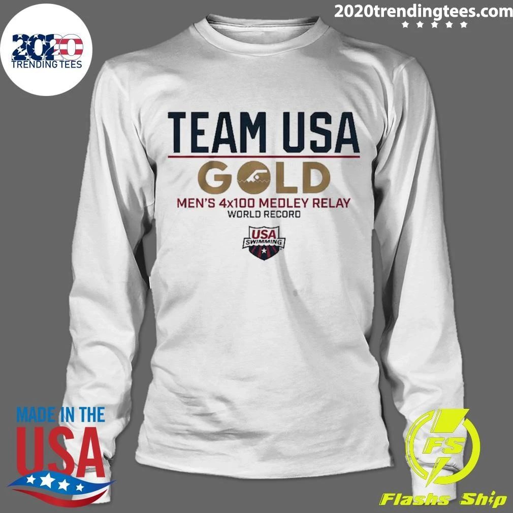 Team USA Swimming Gold Men’s 4x100m Medley Relay World Record Shirt