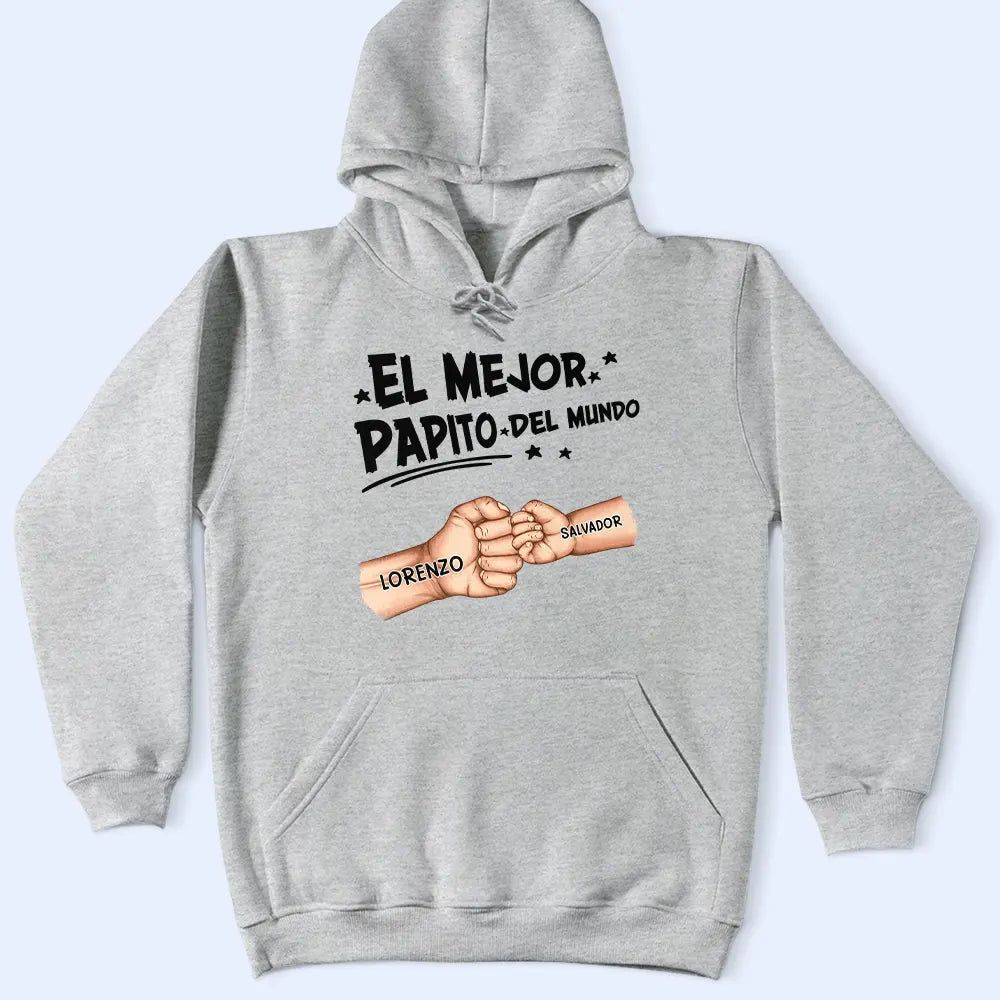Choque De Puños El Mejor Papá Del Mundo - Camiseta Personalizada