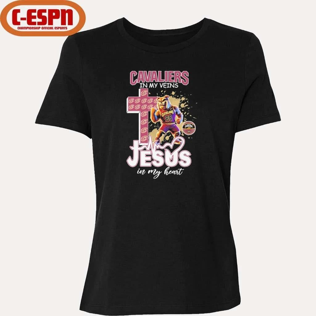 Cleveland Cavaliers Mascot In My Veins Jesus In My Heart Shirt