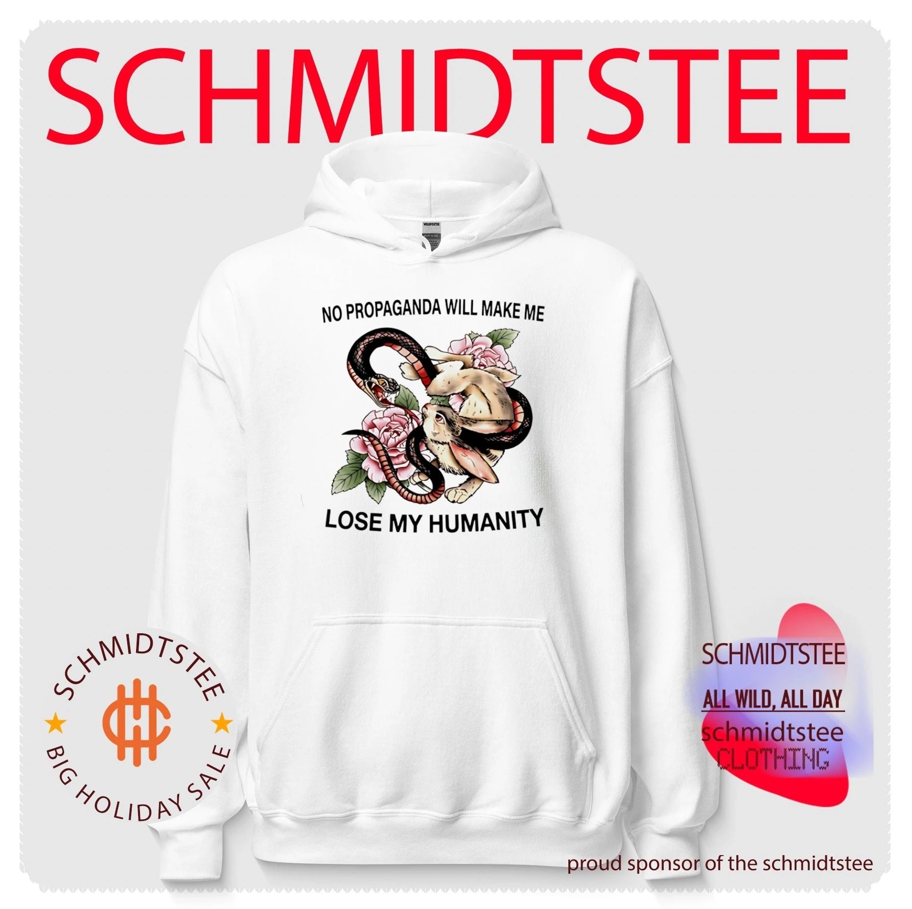 Snake and Rabbit no propaganda will make me lose my humanity shirt