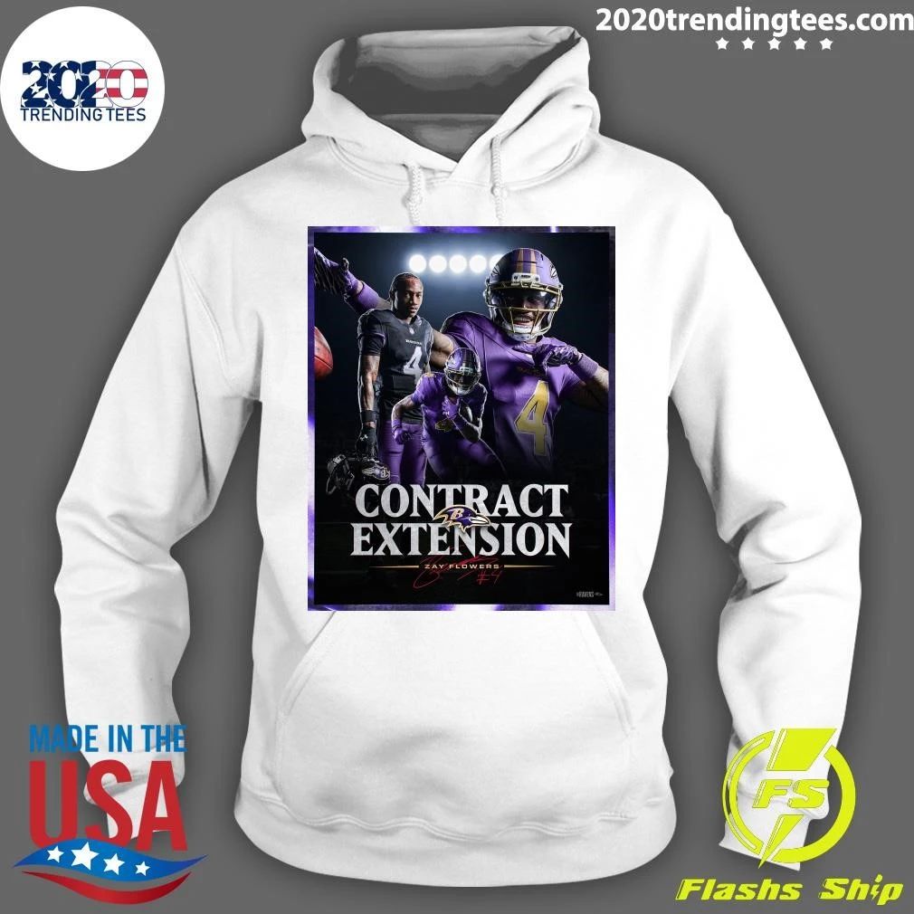 WR Zay Flowers Contract Extension Signature Shirt