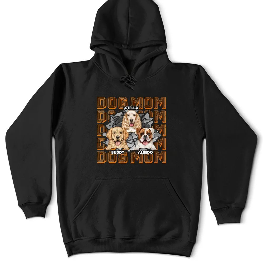 Dog Dad Dog Mom 3D Cracked - Personalized T Shirt