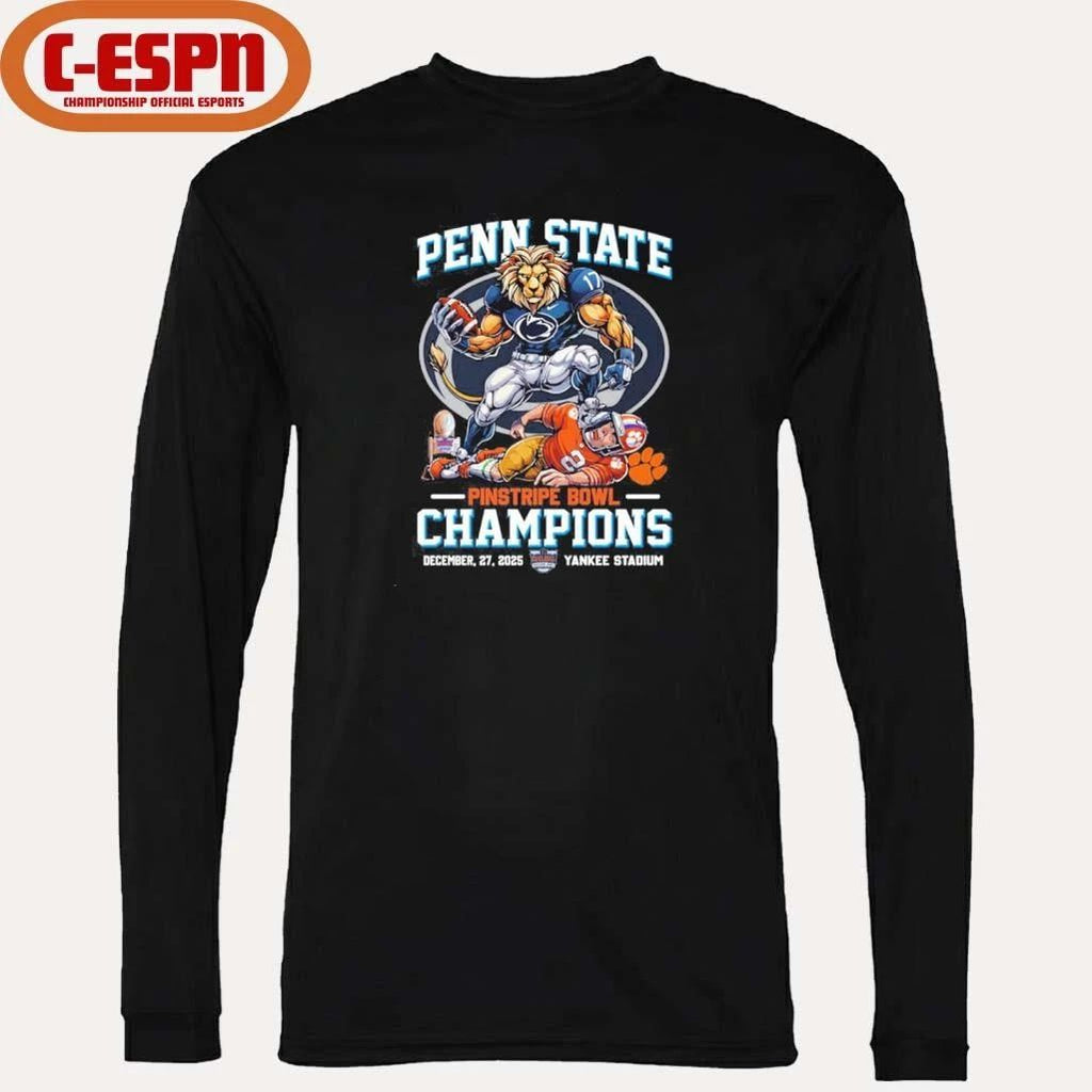 Penn State Beat Clemson Pinstripe Bowl Champions 2025 Shirt