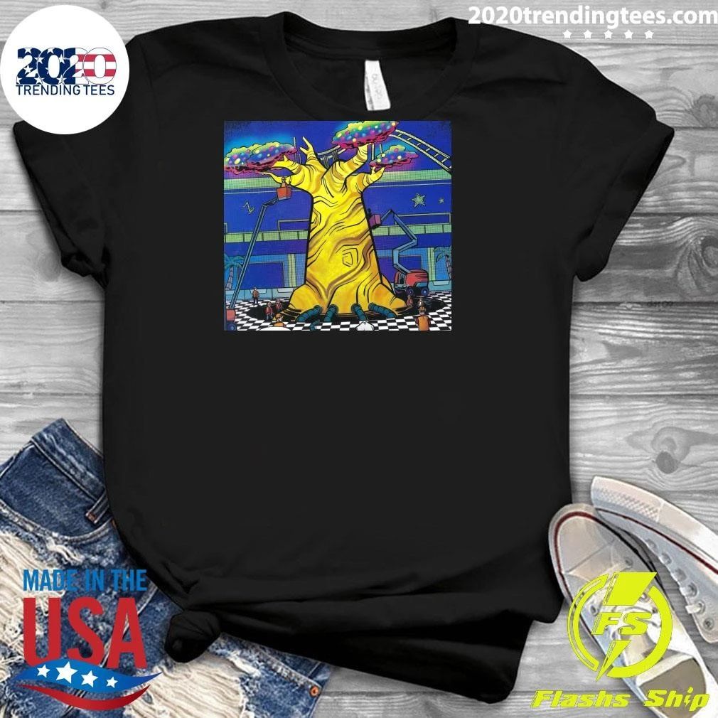 Whimsical Fantasy Tree Amusement Park Illustration Shirt