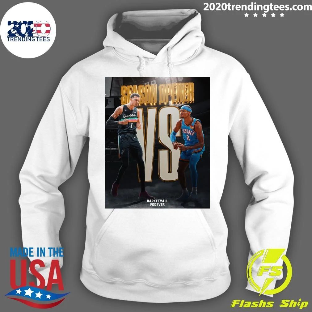 2026 NBA Season Opener San Antonio Spurs vs Oklahoma City Thunder Basketball Shirt
