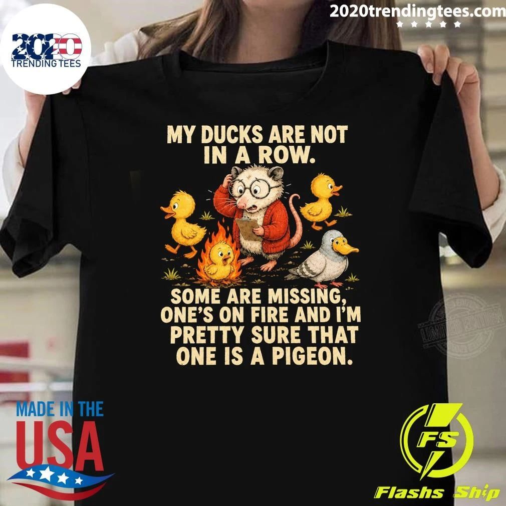 My Ducks Are Not In A Row Some Are Missing, One’s On Fire And I’m Pretty Sure That One Is A Pigeon Shirt