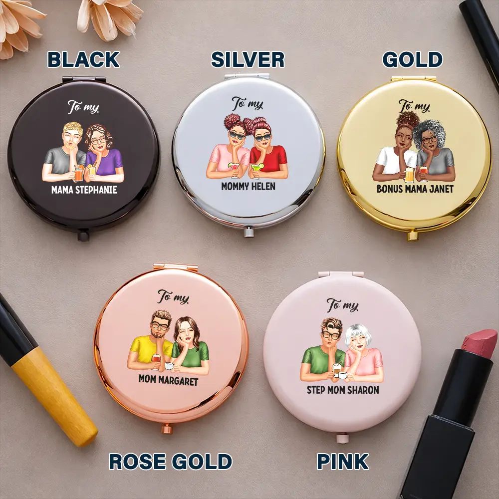 Bonus Mom I May Not Have Your Eyes Or Smiles - Personalized Compact Mirror