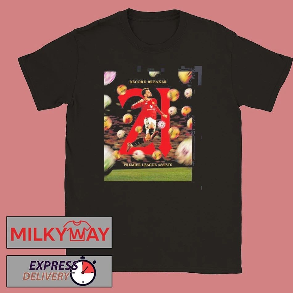 Bruno Fernandes Manchester United 2025 2026 Premier League 21 Assists Record Breaker T-Shirt