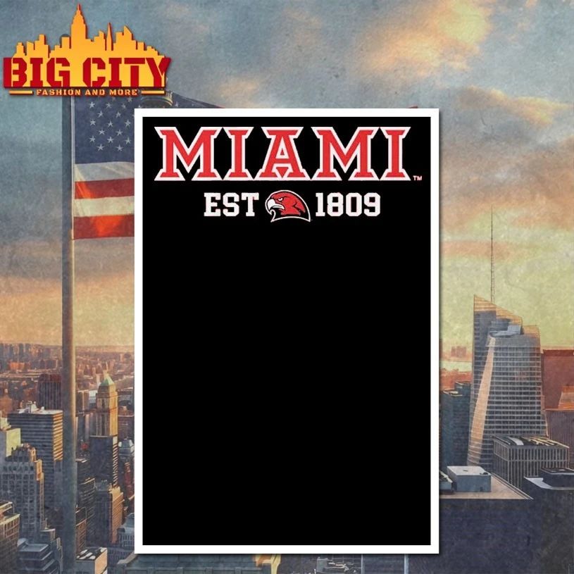 Miami OH RedHawks Established 1809 T-shirt