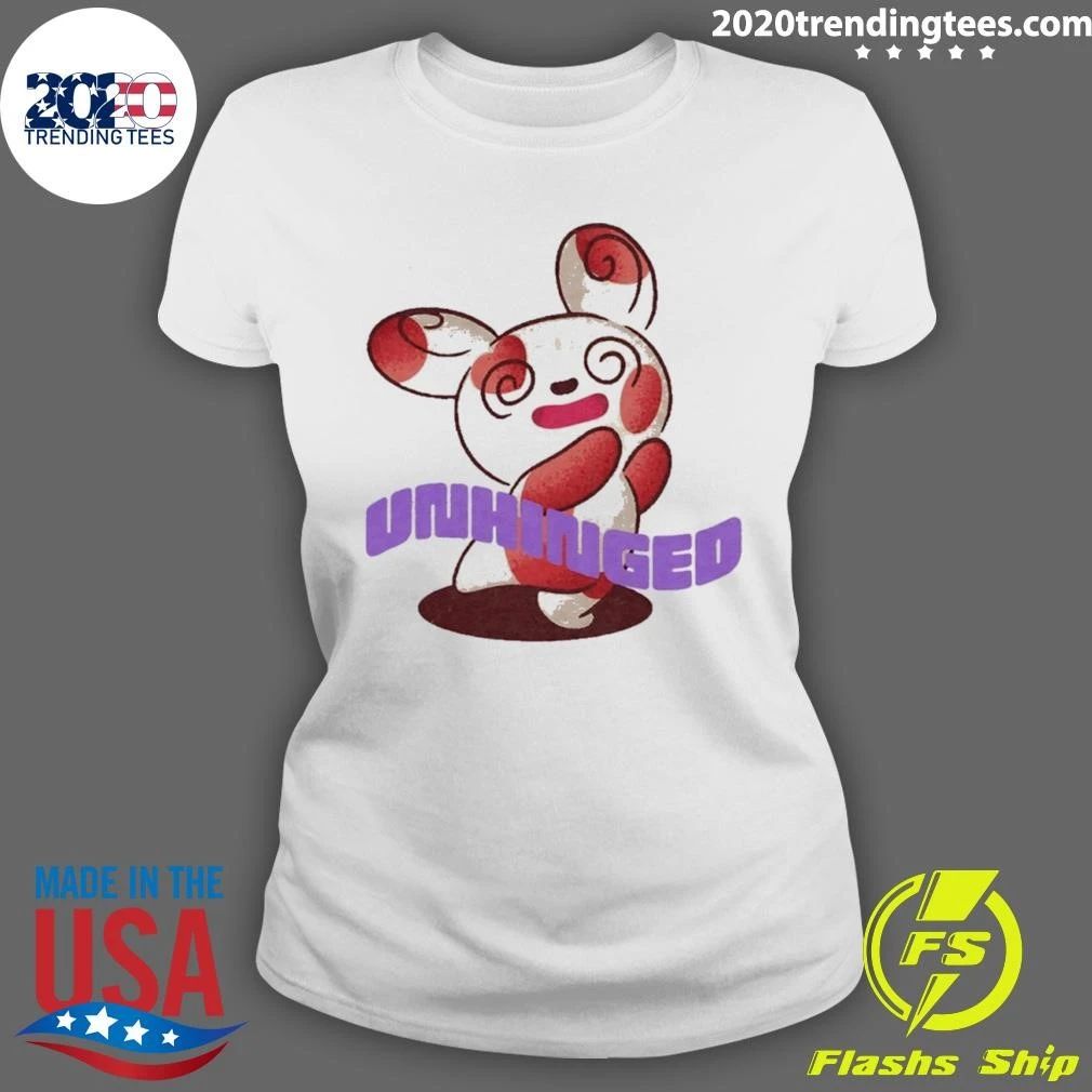 Unhinged Bunny Rabbit Cute Cartoon Funny Shirt