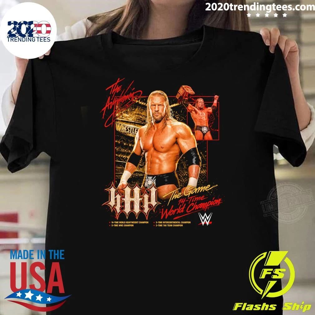 Triple H Wrestling Champion Ring Legend Fan Art Tee Shirt