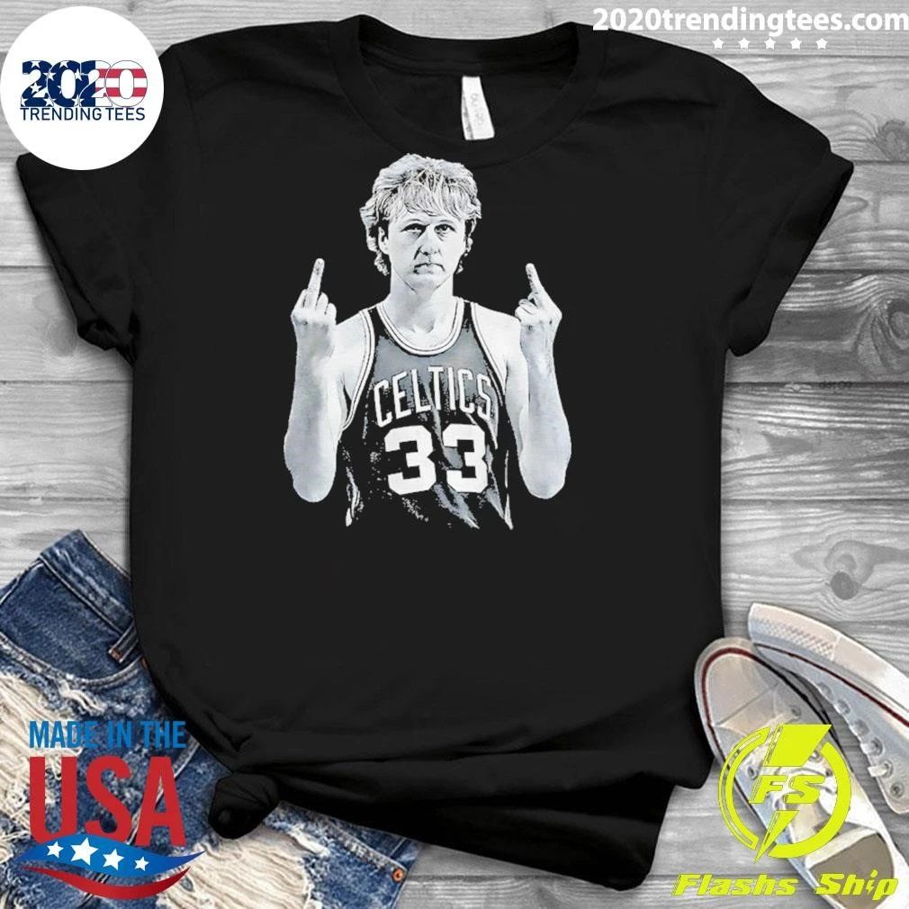 Larry Bird Middle Finger Boston Celtics Basketball Nba 2026 Shirt