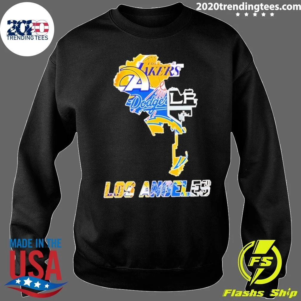 Los Angeles Lakers Dodgers Rams and Kings Map Logo Season 2026 Shirt