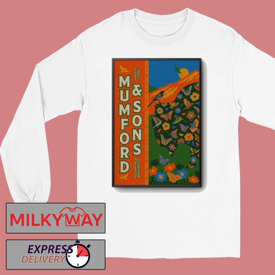 Mumford And Sons June 6 2026 Folsom Field in Boulder Colorado Poster shirt