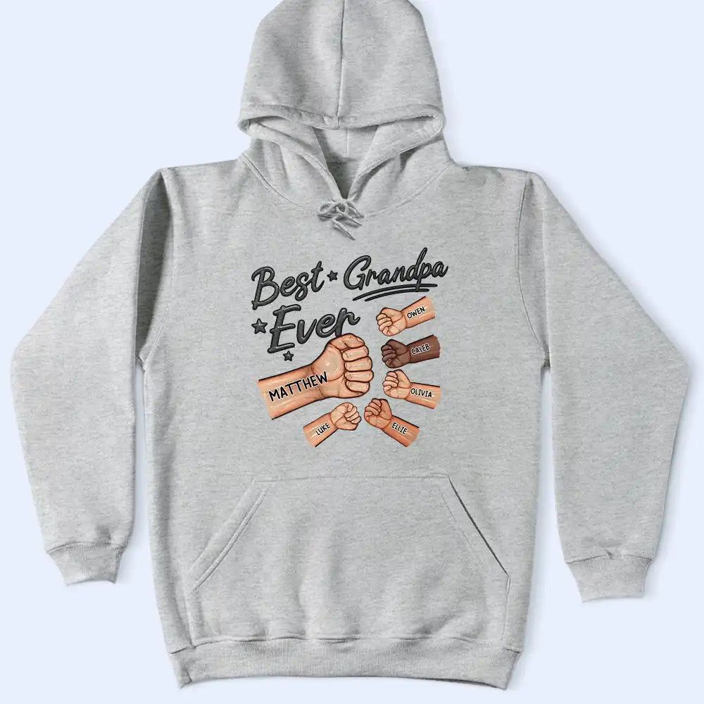 Best Dad Ever Hand Punch 3D Effect - Personalized T Shirt