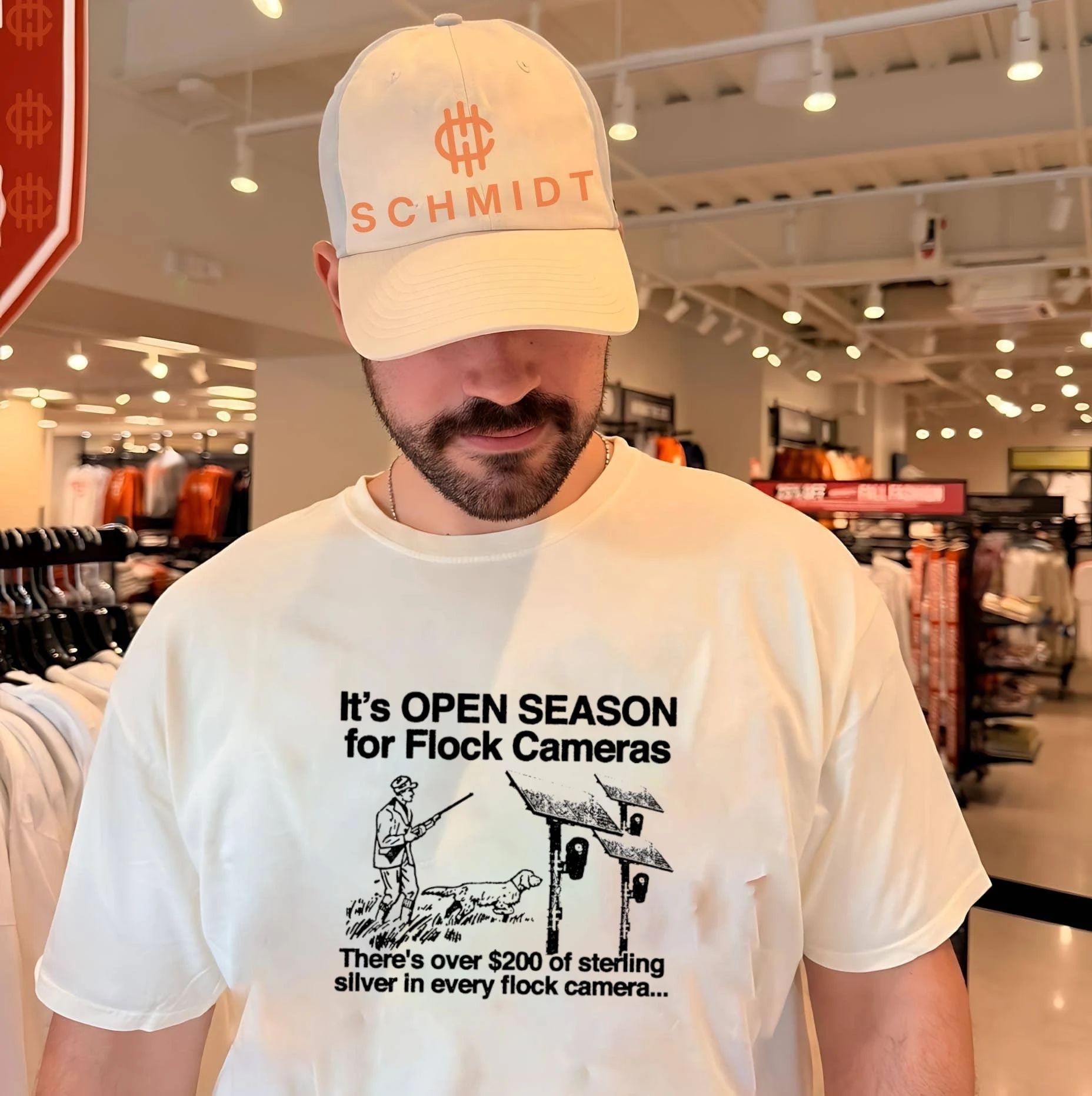 It’s open season for flock cameras there’s over of sterling silver in every flock camera shirt