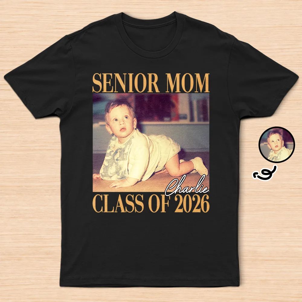Custom Photo Senior Mom Graduation - Personalized T Shirt