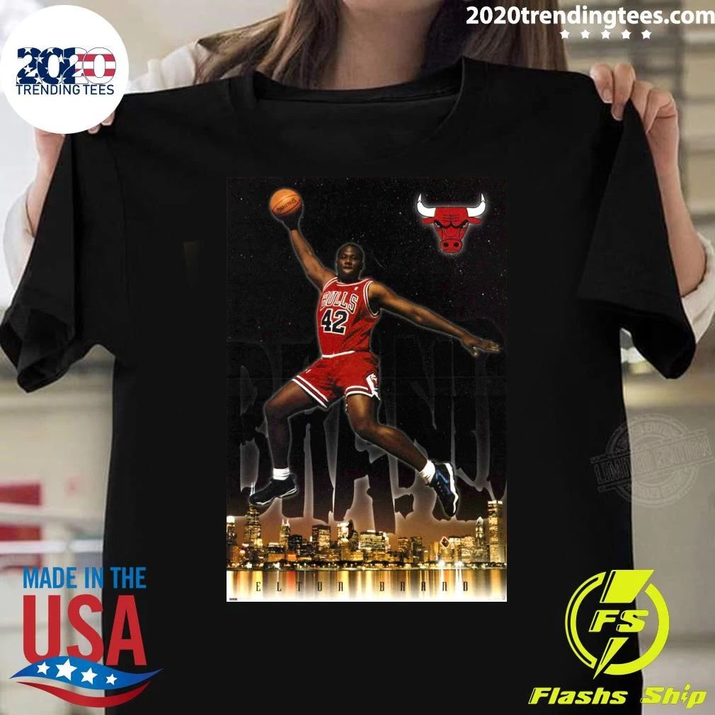 Elton Brand Soaring Slam Chicago Bulls NBA Shirt