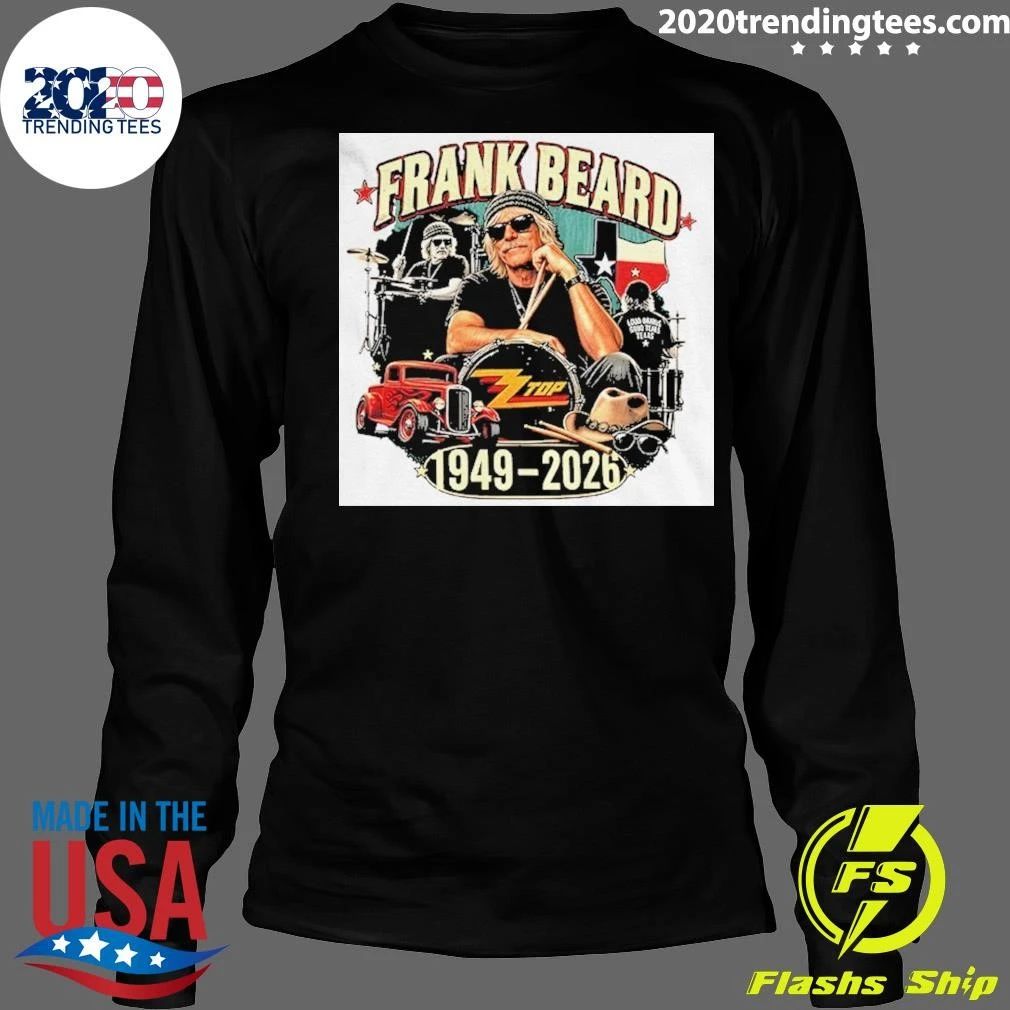 Frank Beard Memorial 1949-2026 Zz Top Vintage Rock Shirt