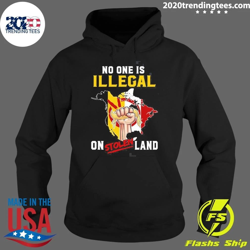American Indian Movement No One Is Illegal On Stolen Land Tee Shirt