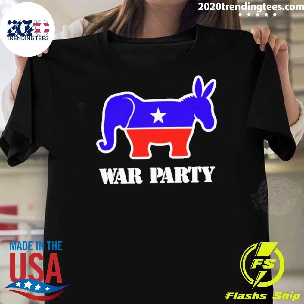 War Party Donkey Elephant Political Bipartisan Shirt