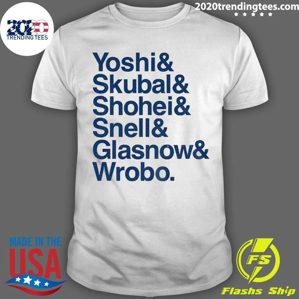 Yoshi Skubal Shohei Snell Glasnow Wrobo Los Angeles Dodgers Baseball Pitchers Ampersand Shirt