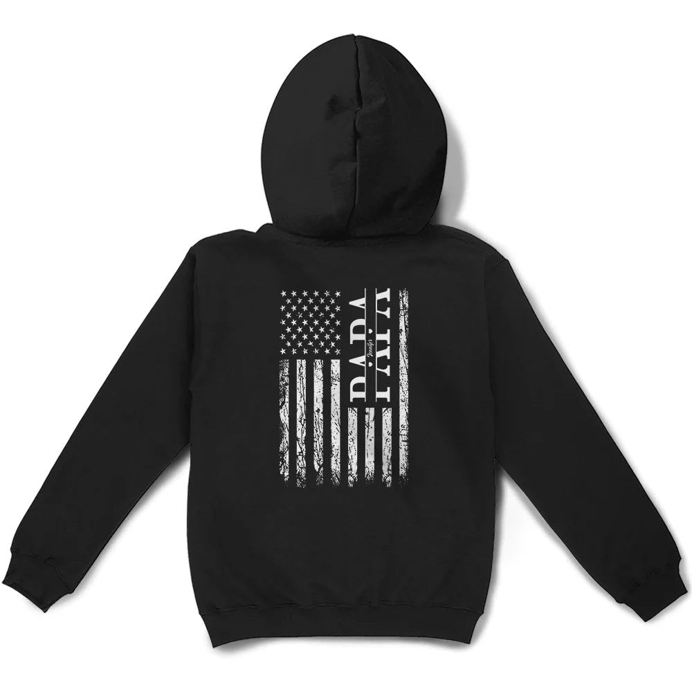 Stars & Stripes Dad Grandpa We Love You - Personalized T Shirt