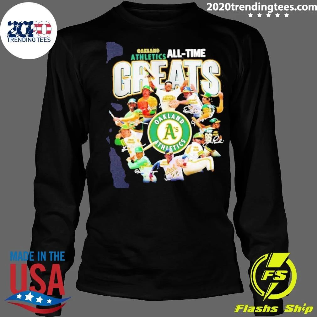 Oakland Athletics Baseball All-Time Greats MLB Signatures Shirt
