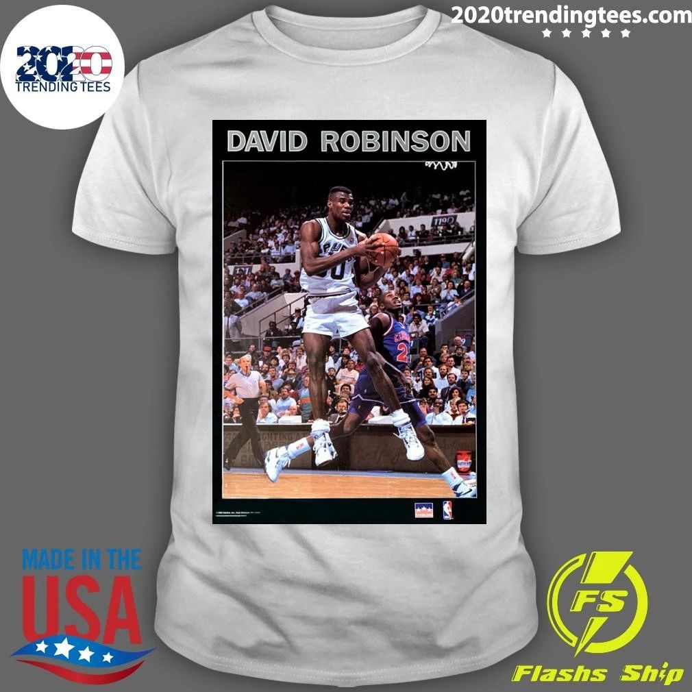 David Robinson Solid Border San Antonio Spurs NBA Action Shirt