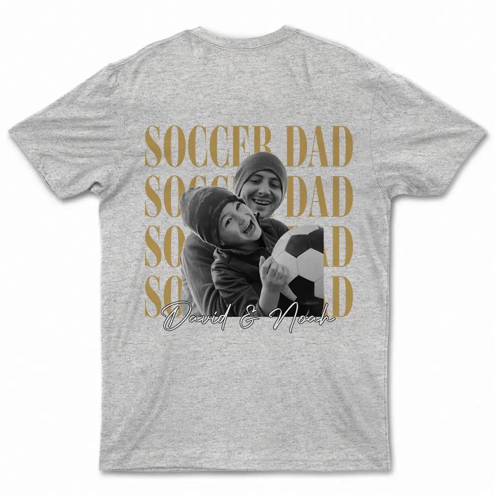 Custom Photo Soccer Football Dad Vintage Greatest Balls - Personalized T Shirt