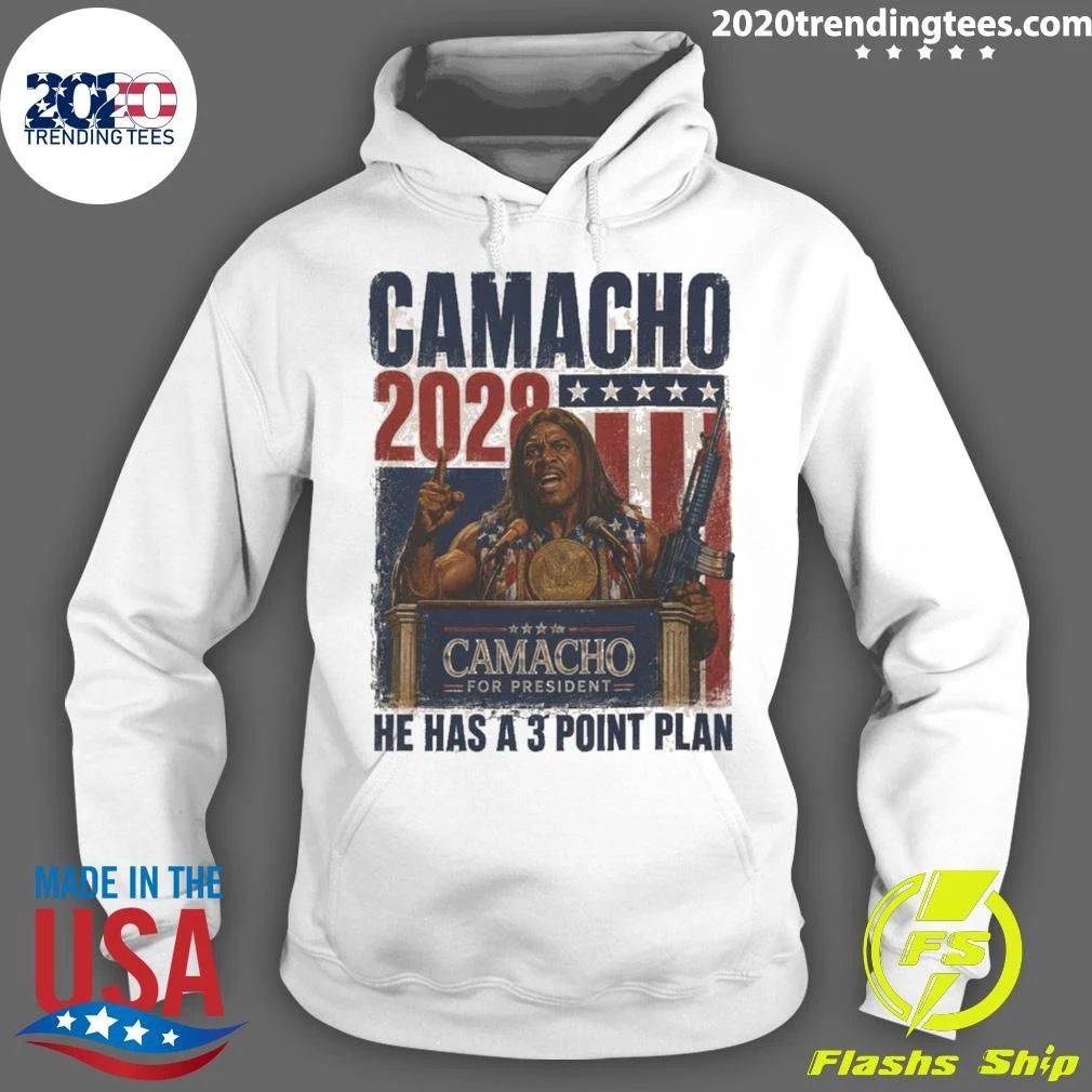 Camacho 2028 He Has A 3 Point Plan Presidential Poster Shirt