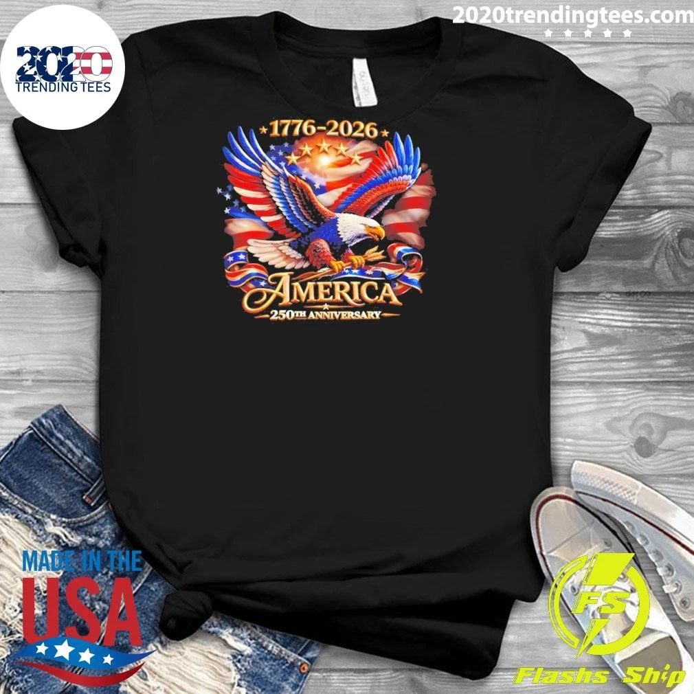 Bald Eagle American Flag 1776 2026 America 250th Anniversary Shirt