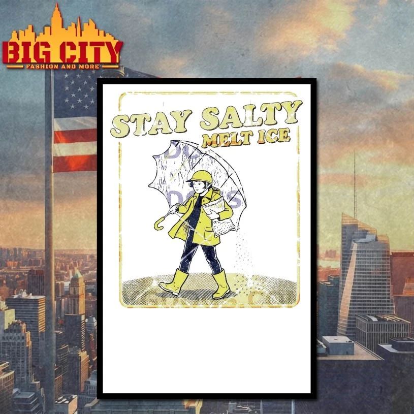 Stay Salty Melt Ice Vintage Rain Girl T-shirt