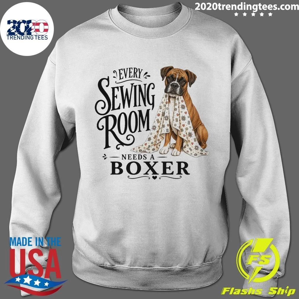 Dog Every Sewing Room Needs A Boxer Sewing Tee Shirt
