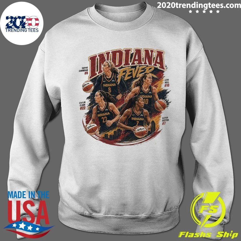 Indiana Fever Basketball Caitlin Clark Sophie Cunningham Lexie Hull Aliyah Boston Tee Shirt
