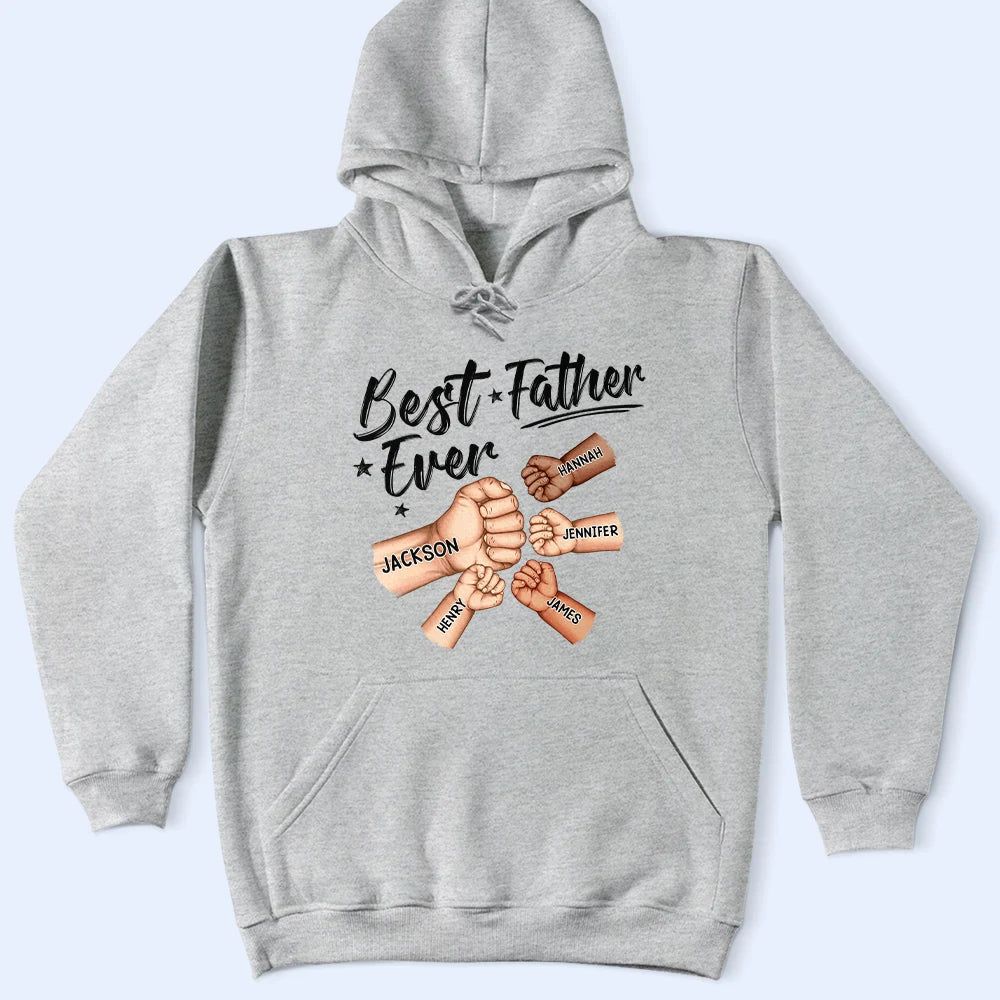 Best Dad Grandpa Ever Fist Bump - Personalized T Shirt