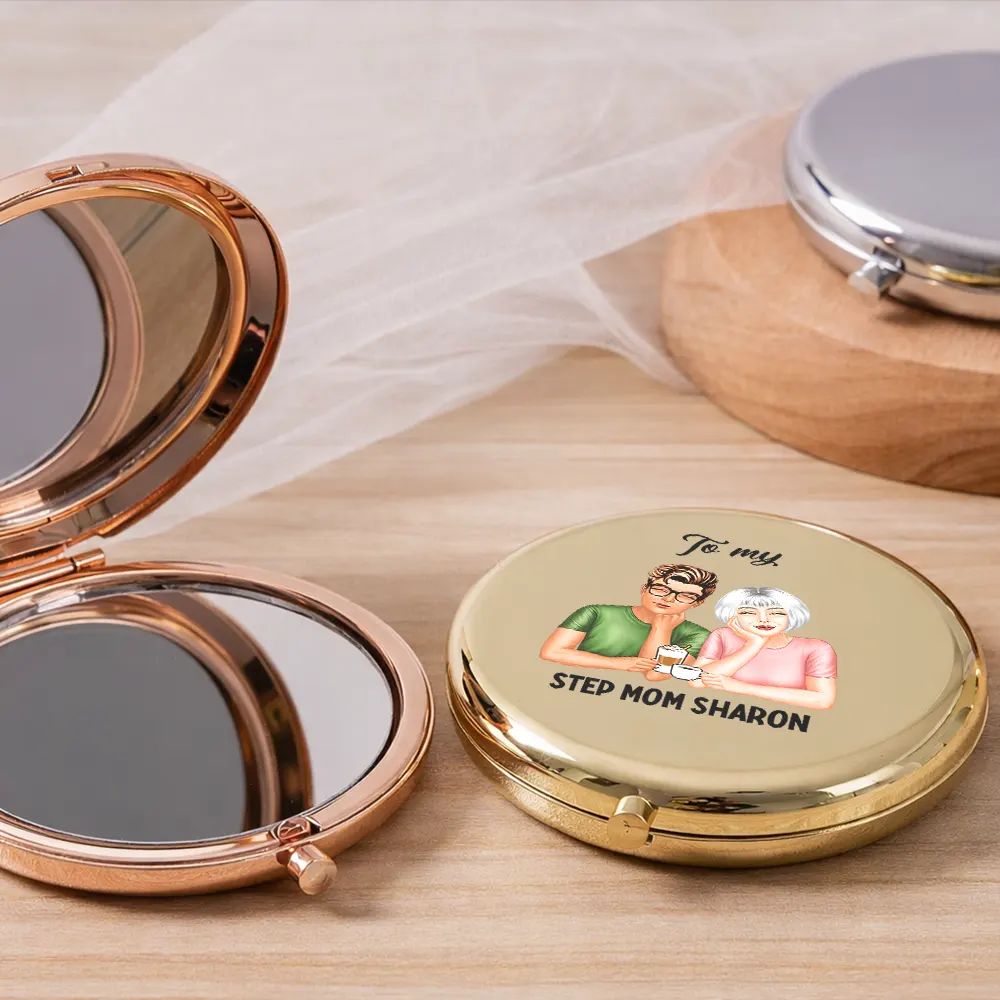 Bonus Mom I May Not Have Your Eyes Or Smiles - Personalized Compact Mirror