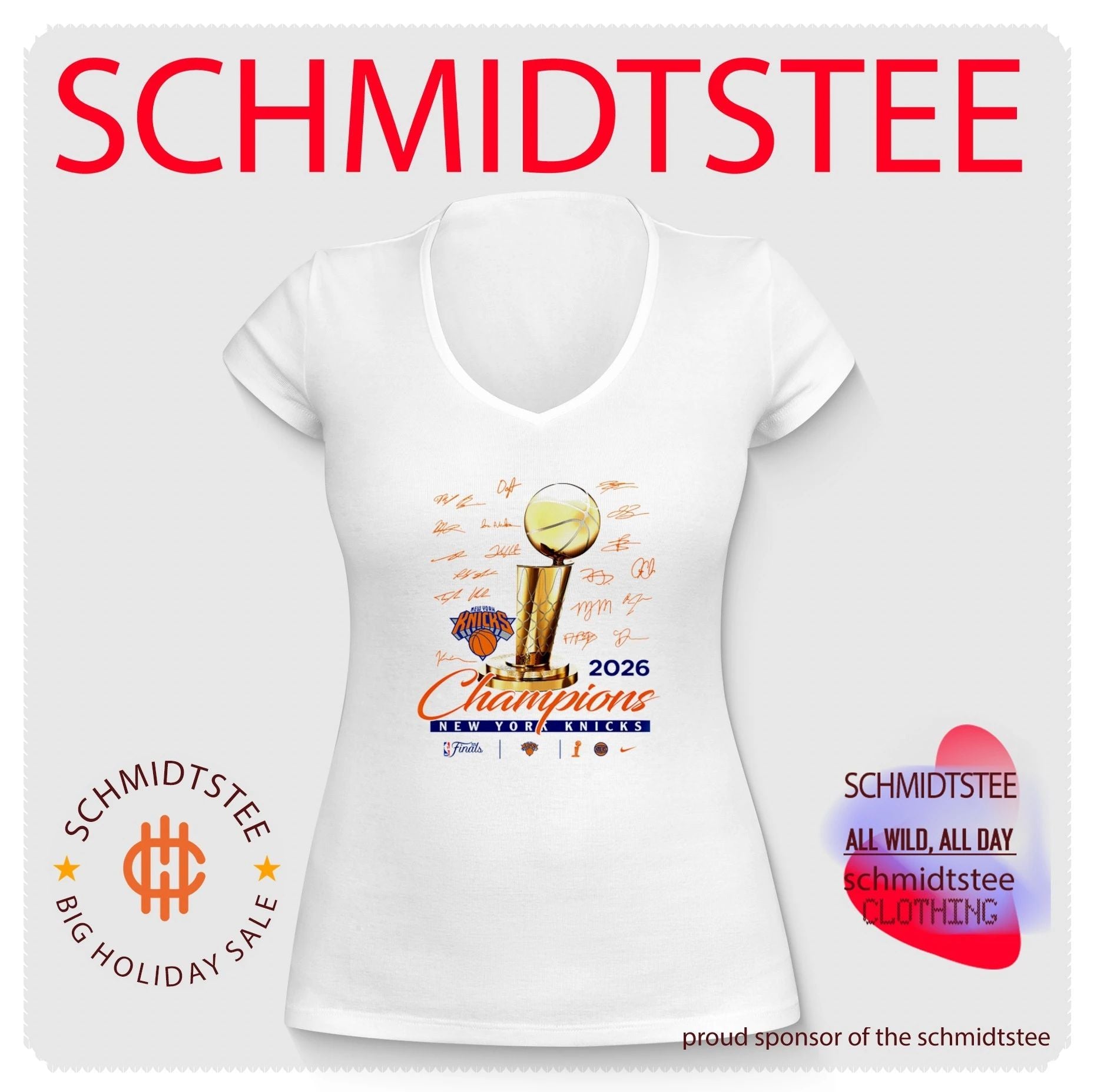 NY Knicks 2026 NBA Champions Celebration signature shirt
