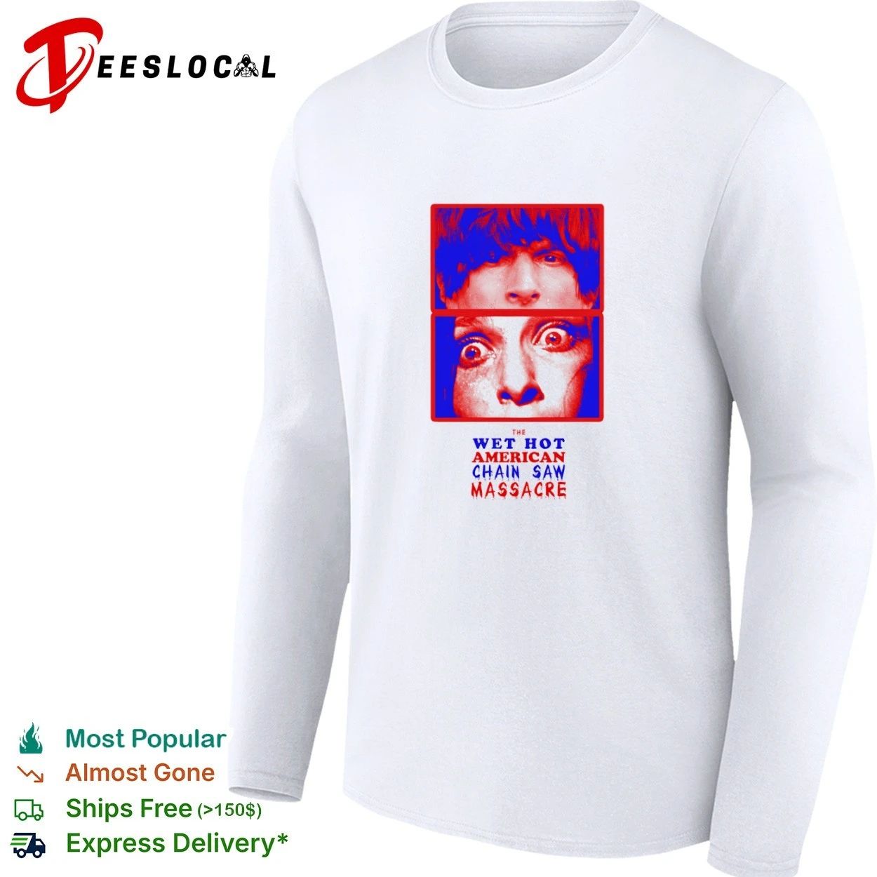 The Wet Hot American Chain Saw Massacre face T-shirt