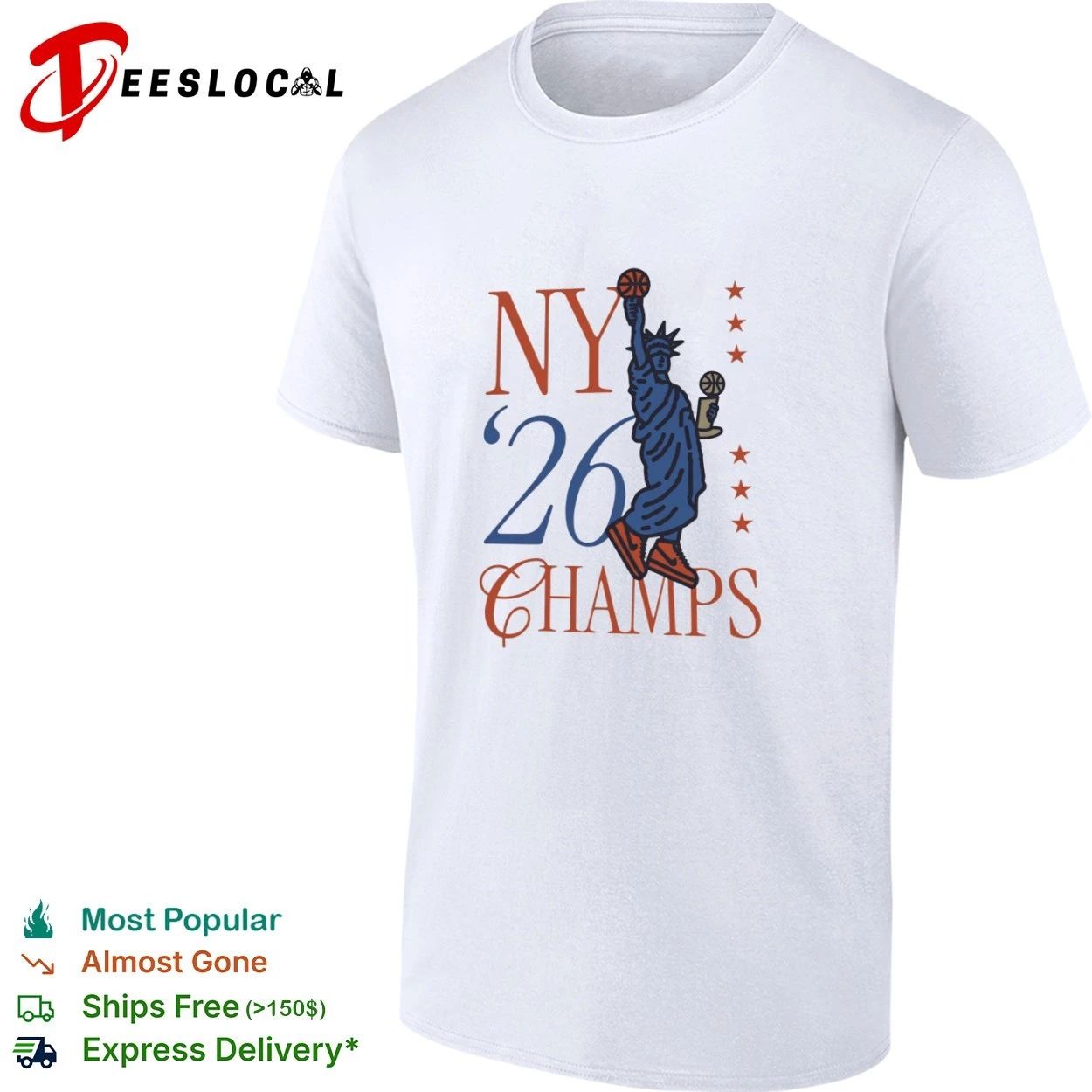NY 26 Champs New York City Basketball Liberty Baller T-shirt