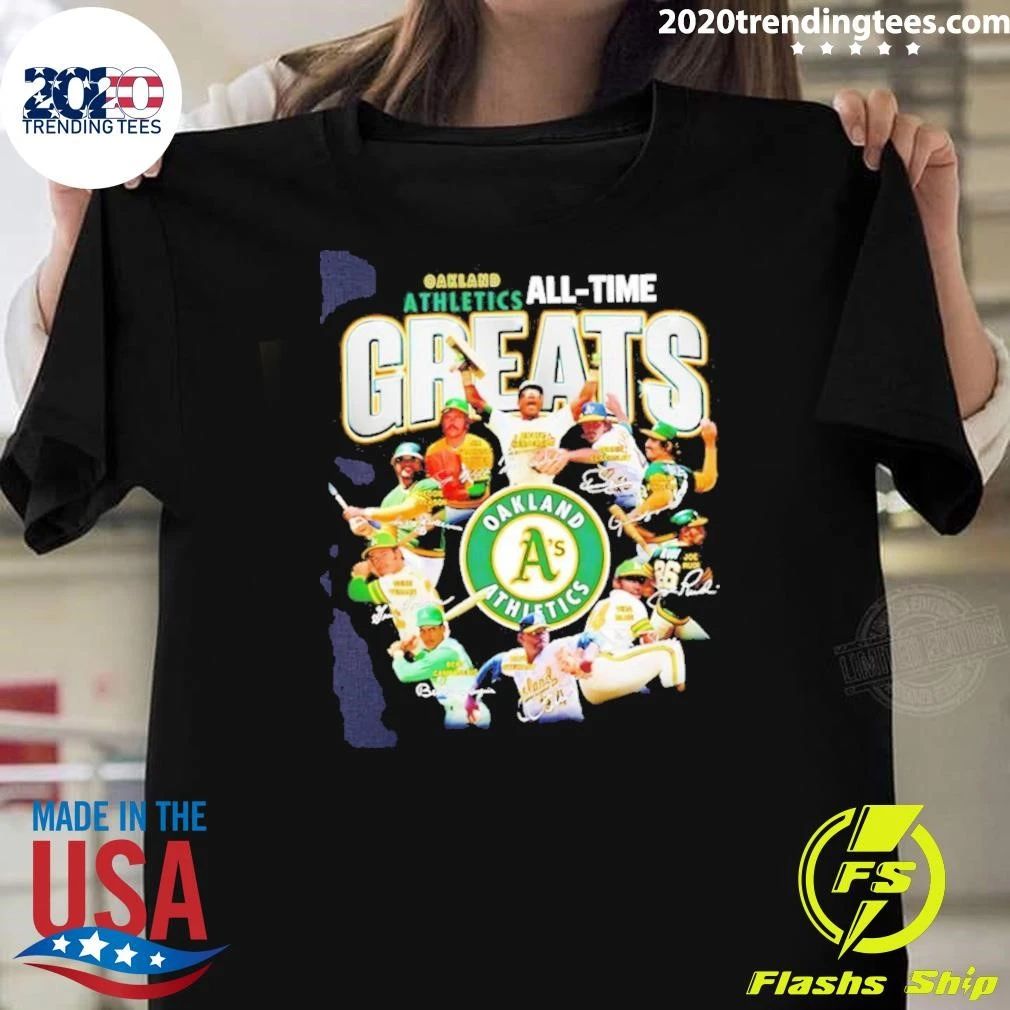 Oakland Athletics Baseball All-Time Greats MLB Signatures Shirt