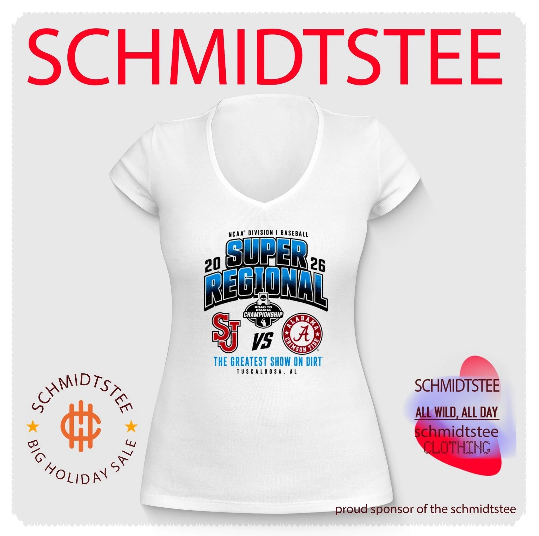 St John’s Red Storm vs Alabama Crimson Tide 2026 NCAA Division I Baseball Super Regional The Greatest Show On Dirt shirt