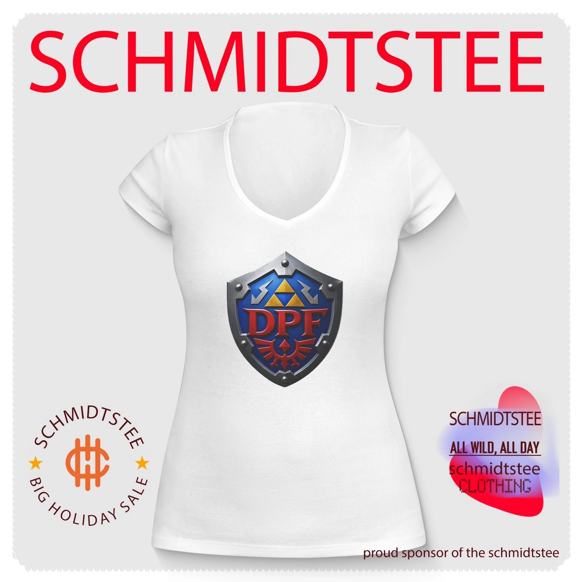 Dpf Crest Shield Gamer Emblem Zelda Hylian shirt