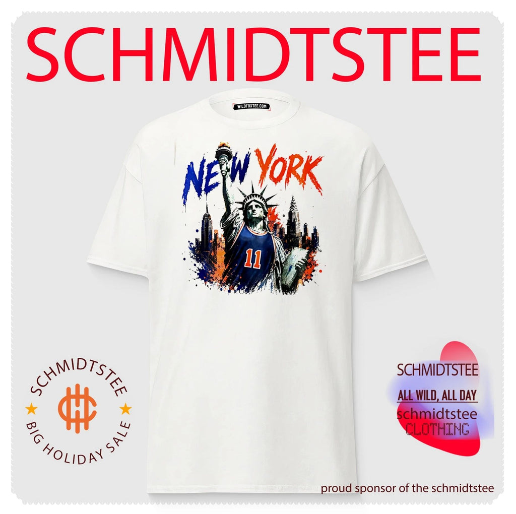 Statue of Liberty wearing New York Knicks jersey vintage shirt