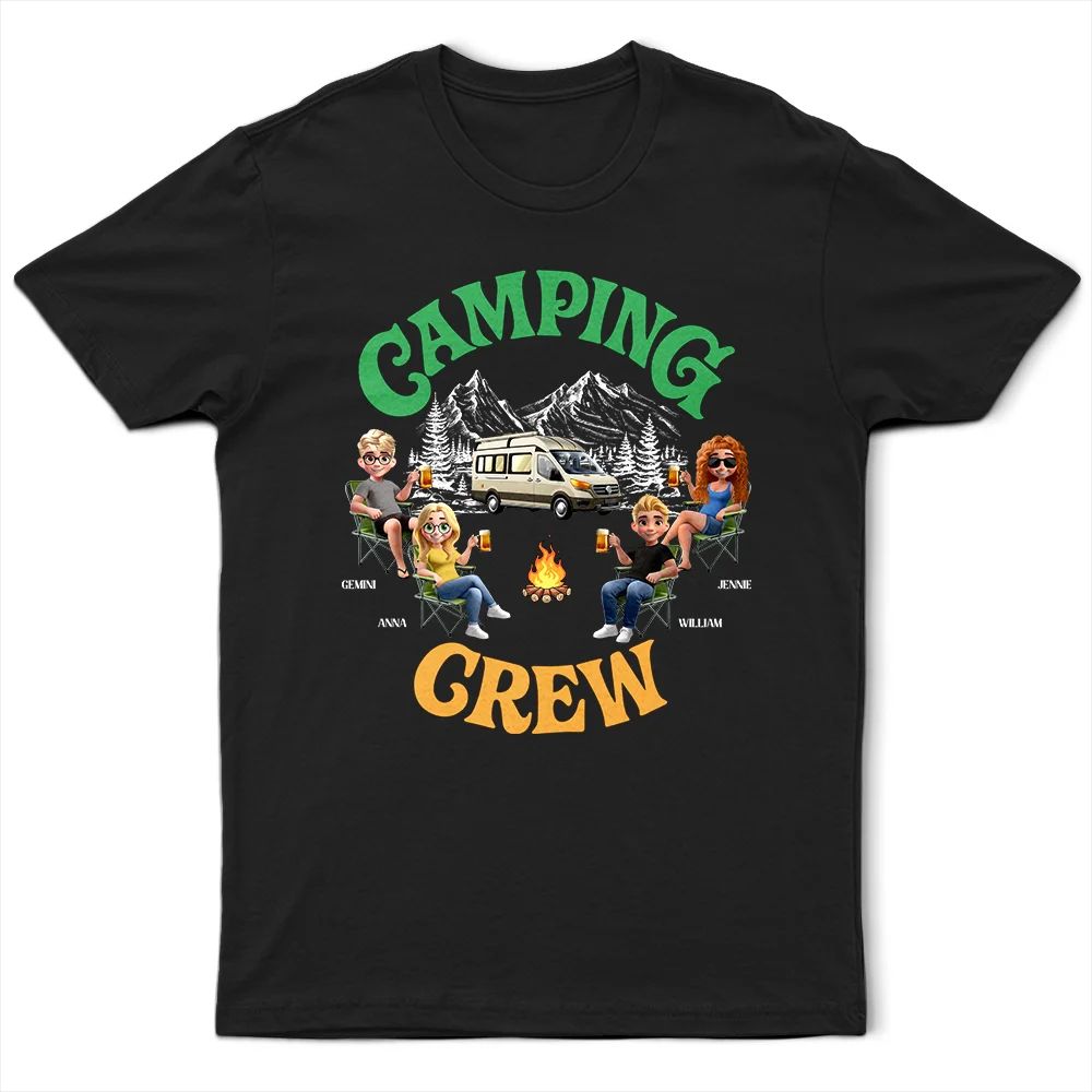 Camping Crew 3D Effect - Personalized T Shirt