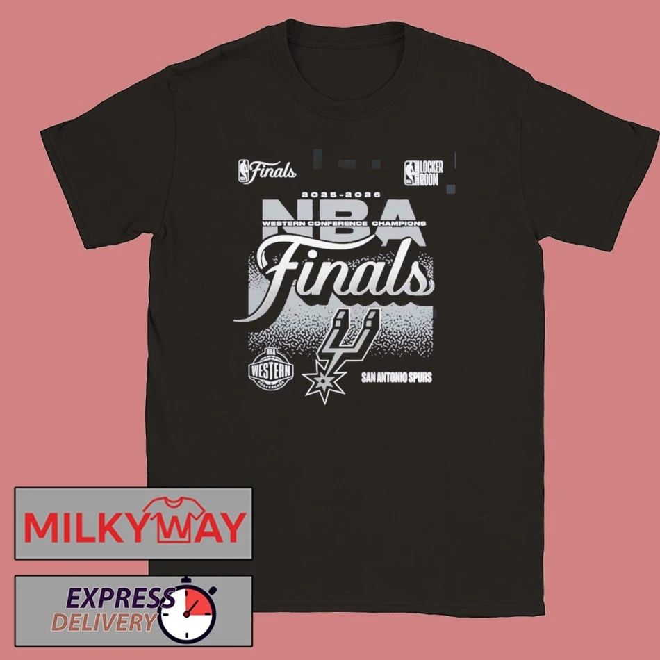 San Antonio Spurs Fanatics 2026 NBA Western Conference Champions Locker Room T-Shirt