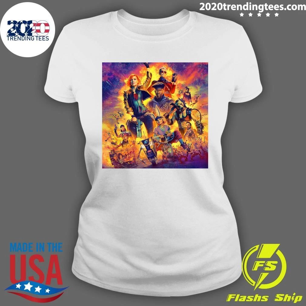 Borderlands Movie Characters Pandora Planet Action Adventure Team Shirt